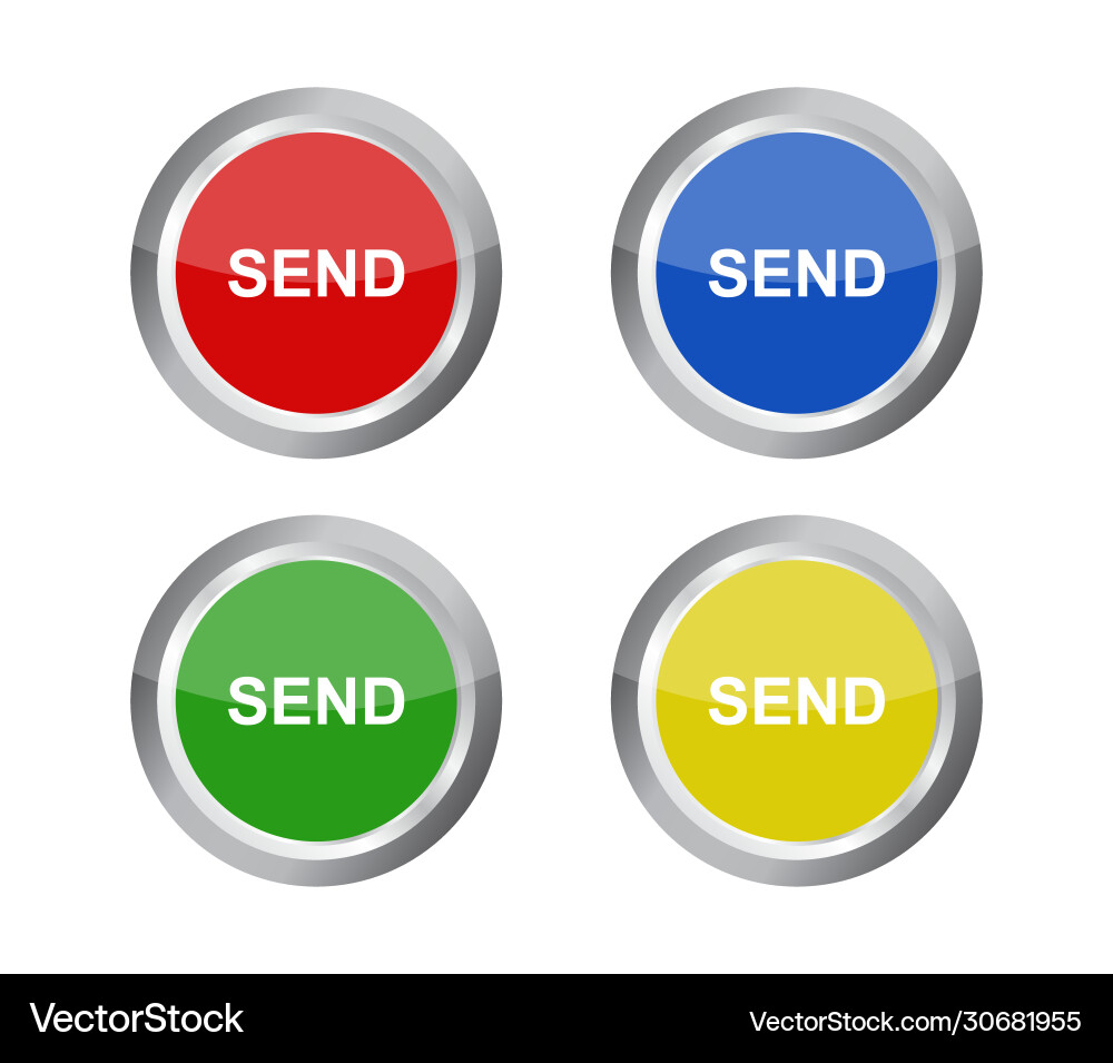 Send button icon in on white background vector image