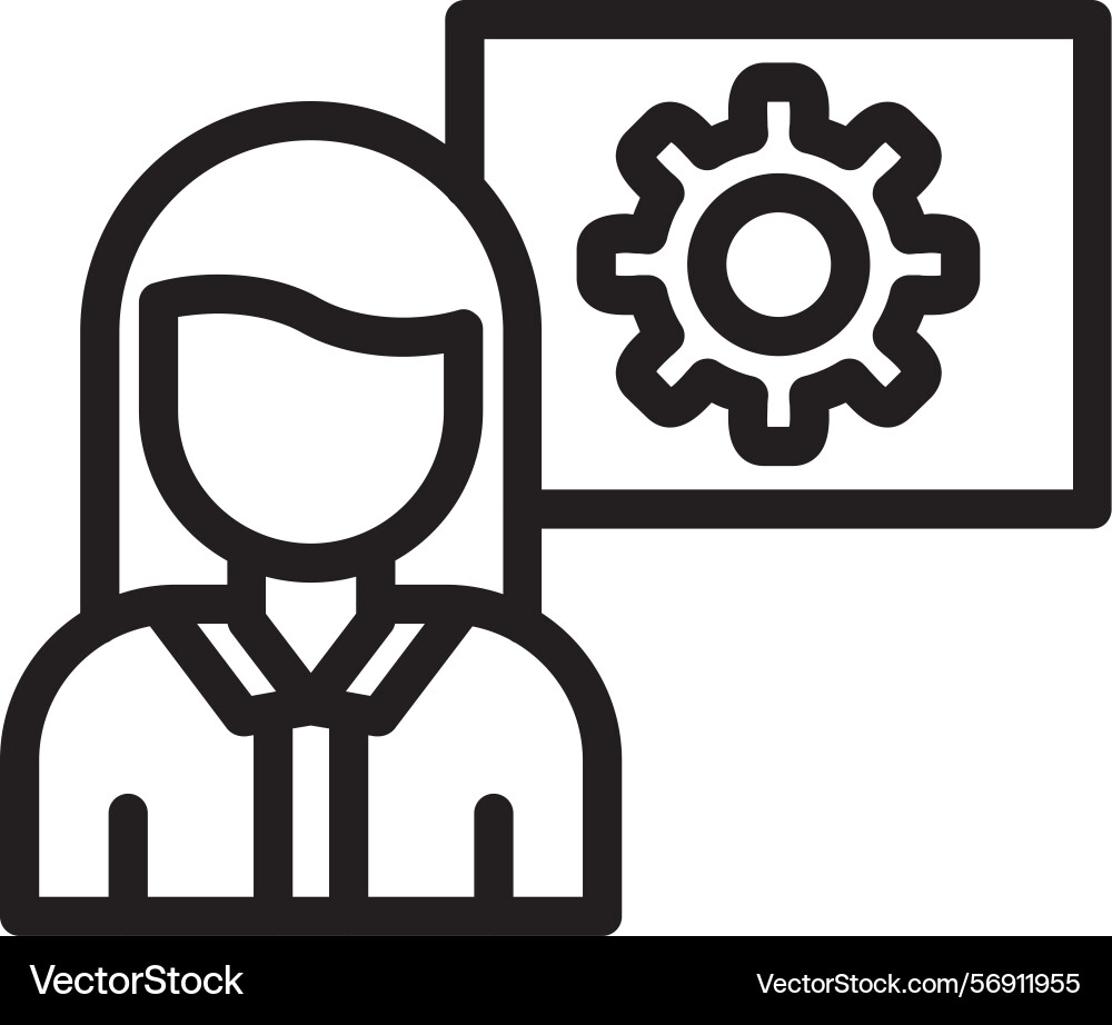 Workshop linear style icon design Vector Image