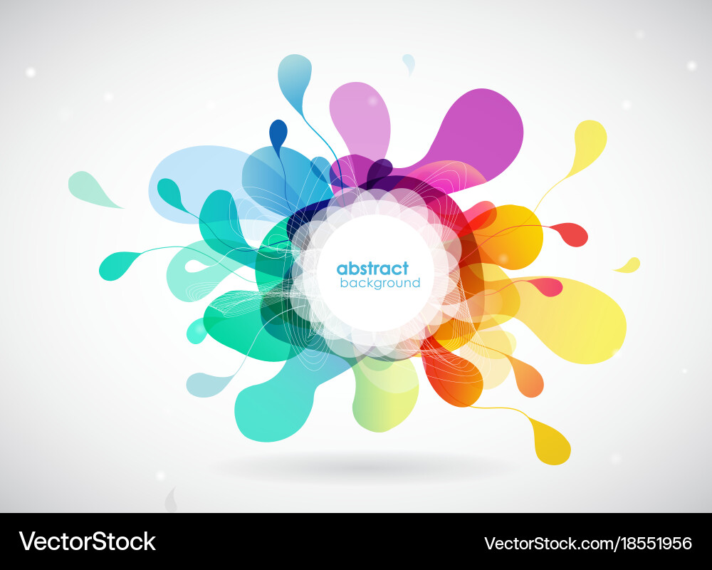 Abstract colored background with different shapes Vector Image