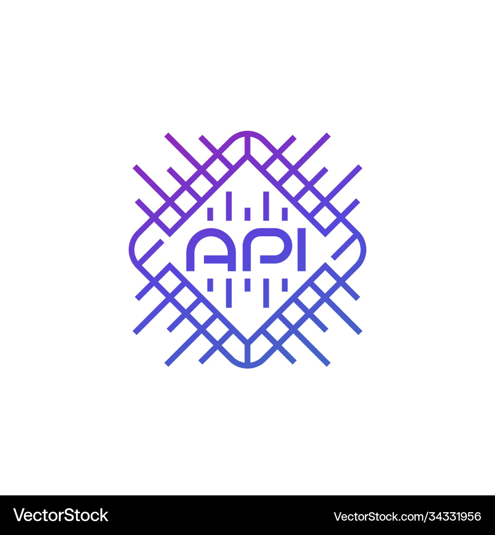 Api technology and software development icon vector image