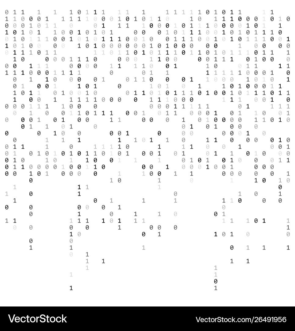 Binary Falling Numbers - Matrix Style vector image