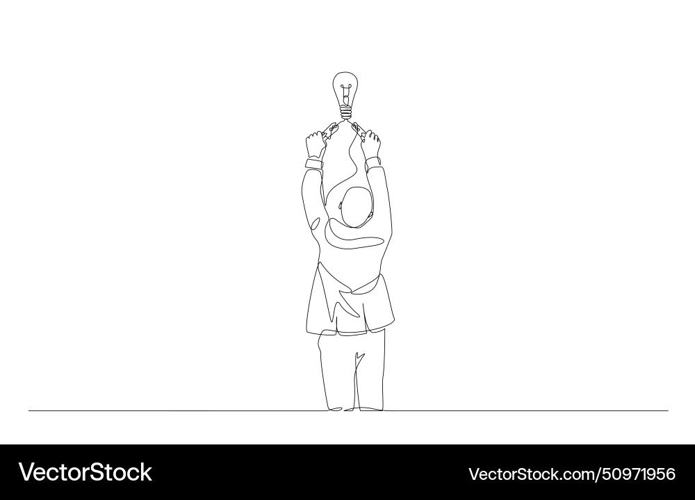 Businessman using jump starter with light bulb Businessman using jump starter with light bulb Vector Image