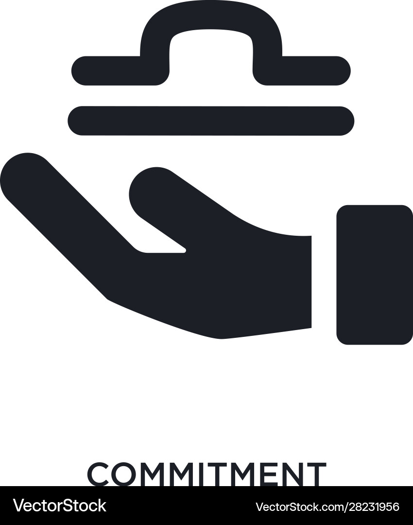 Commitment isolated icon simple element from Commitment isolated icon simple element from vector image