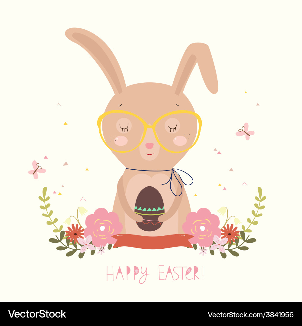 Easter day background or card vector image