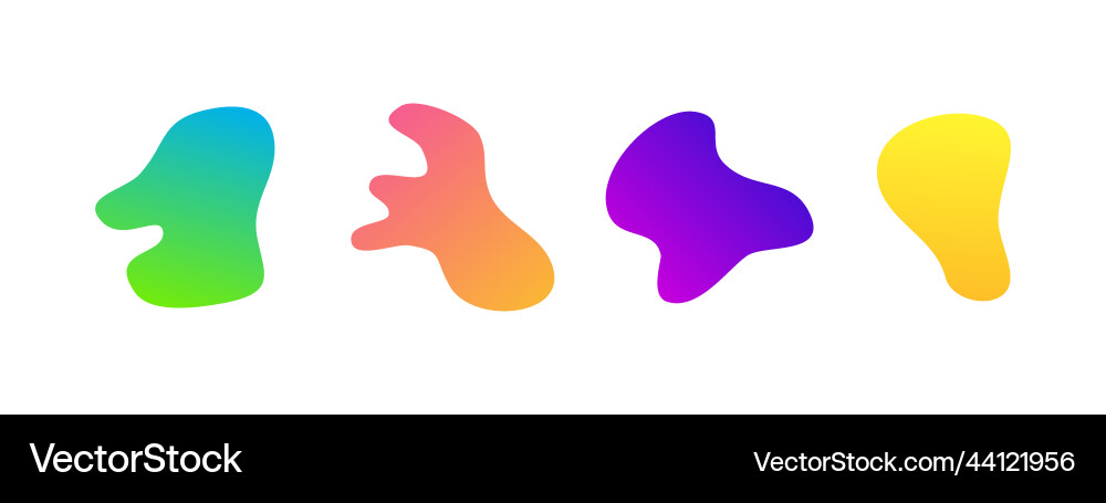 Gradient liquid blob shapes Gradient liquid blob shapes Vector Image