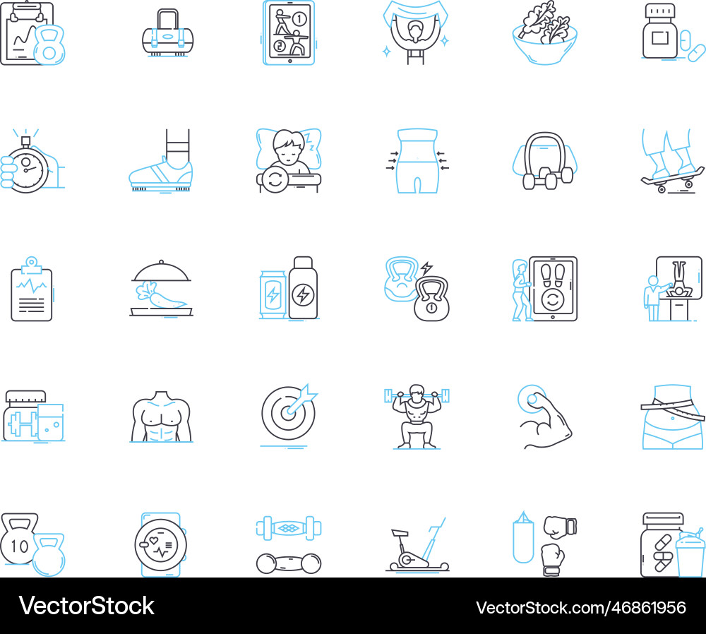 Gridiron linear icons set endz touchdown field Vector Image