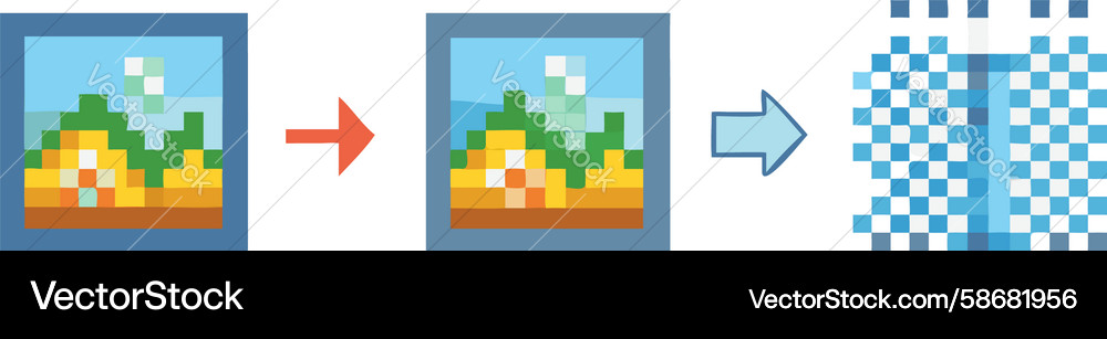 Image transformation and processing with digital Vector Image