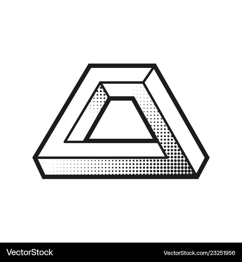 Impossible shape optical web design element line Impossible shape optical web design element line vector image