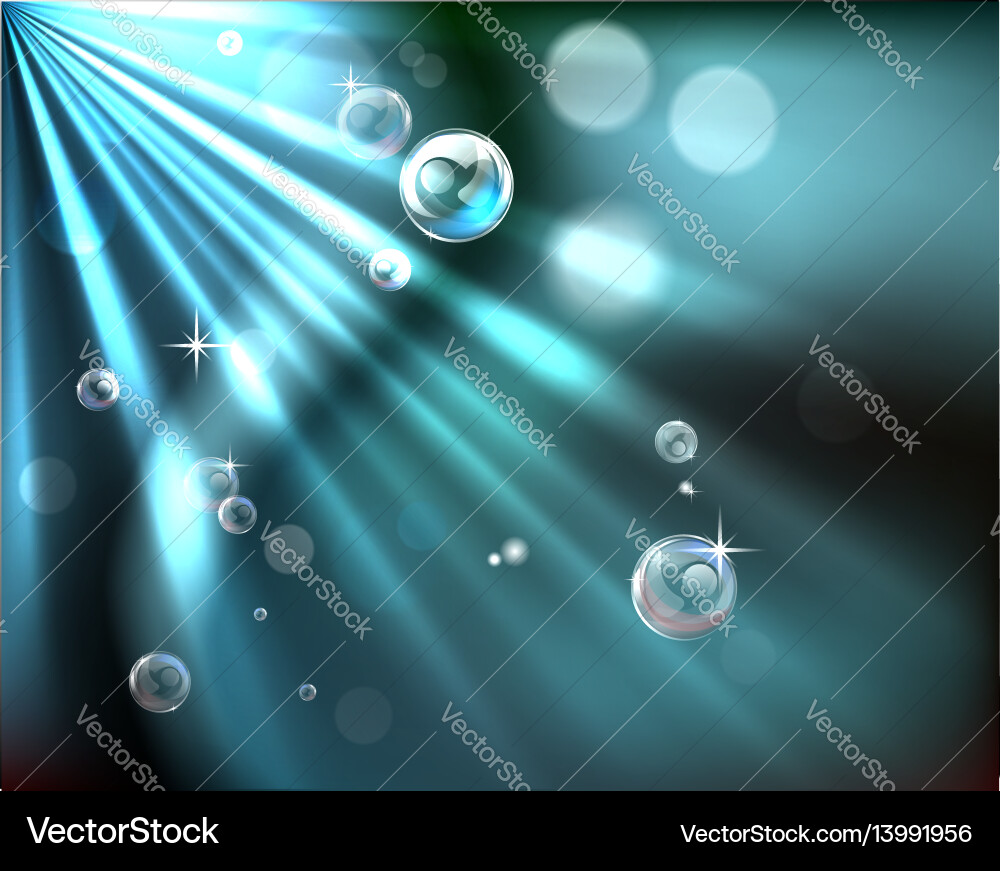 Light Rays Bubble Background vector image