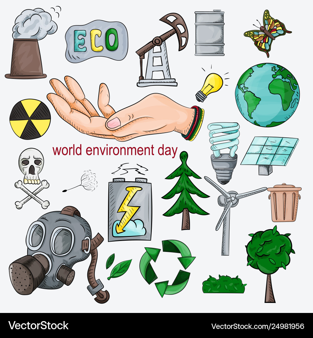 Set color for design various objects Vector Image
