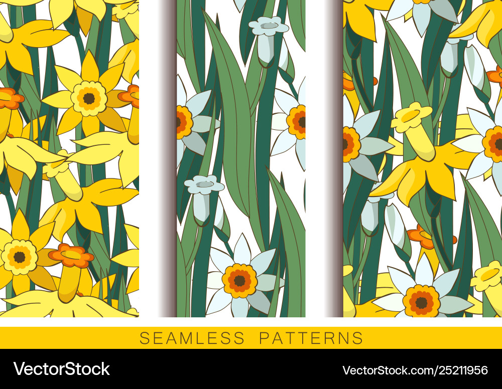 Set seamless patterns endless textures Set seamless patterns endless textures vector image