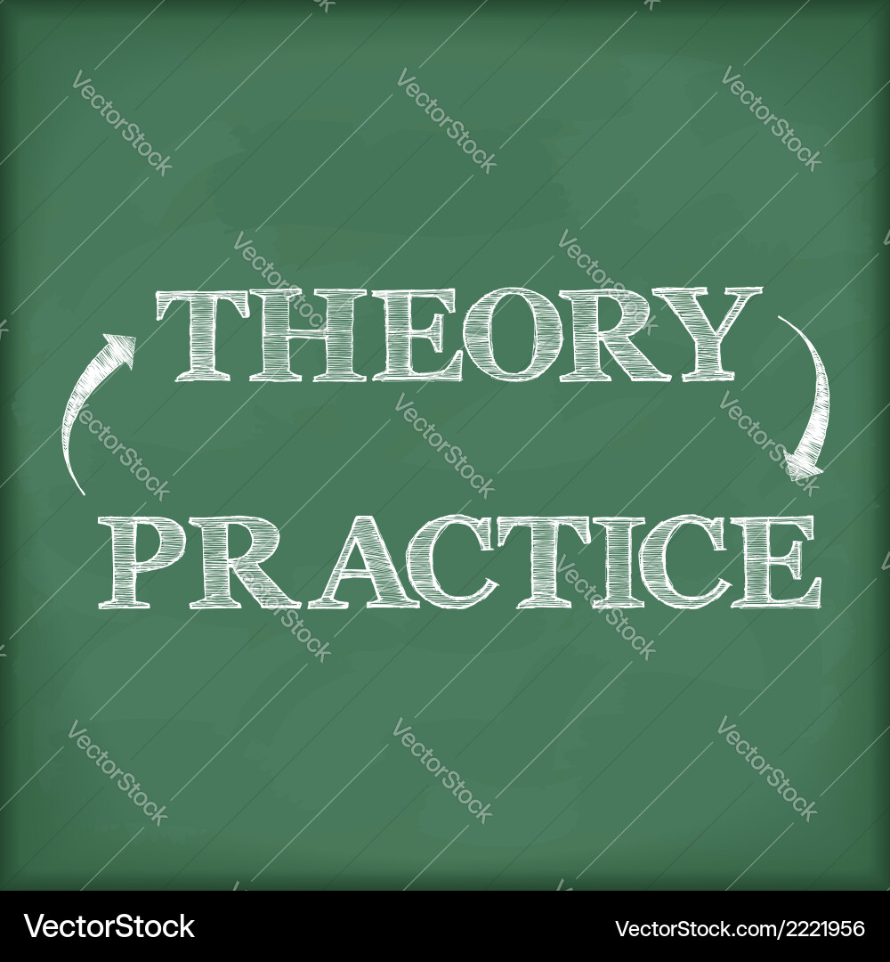 Theory and Practice Connection vector image