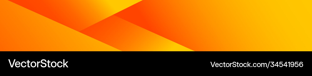 Yellow-orange panoramic background with lines Vector Image
