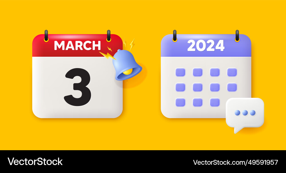 3rd day of the month icon event schedule date Vector Image