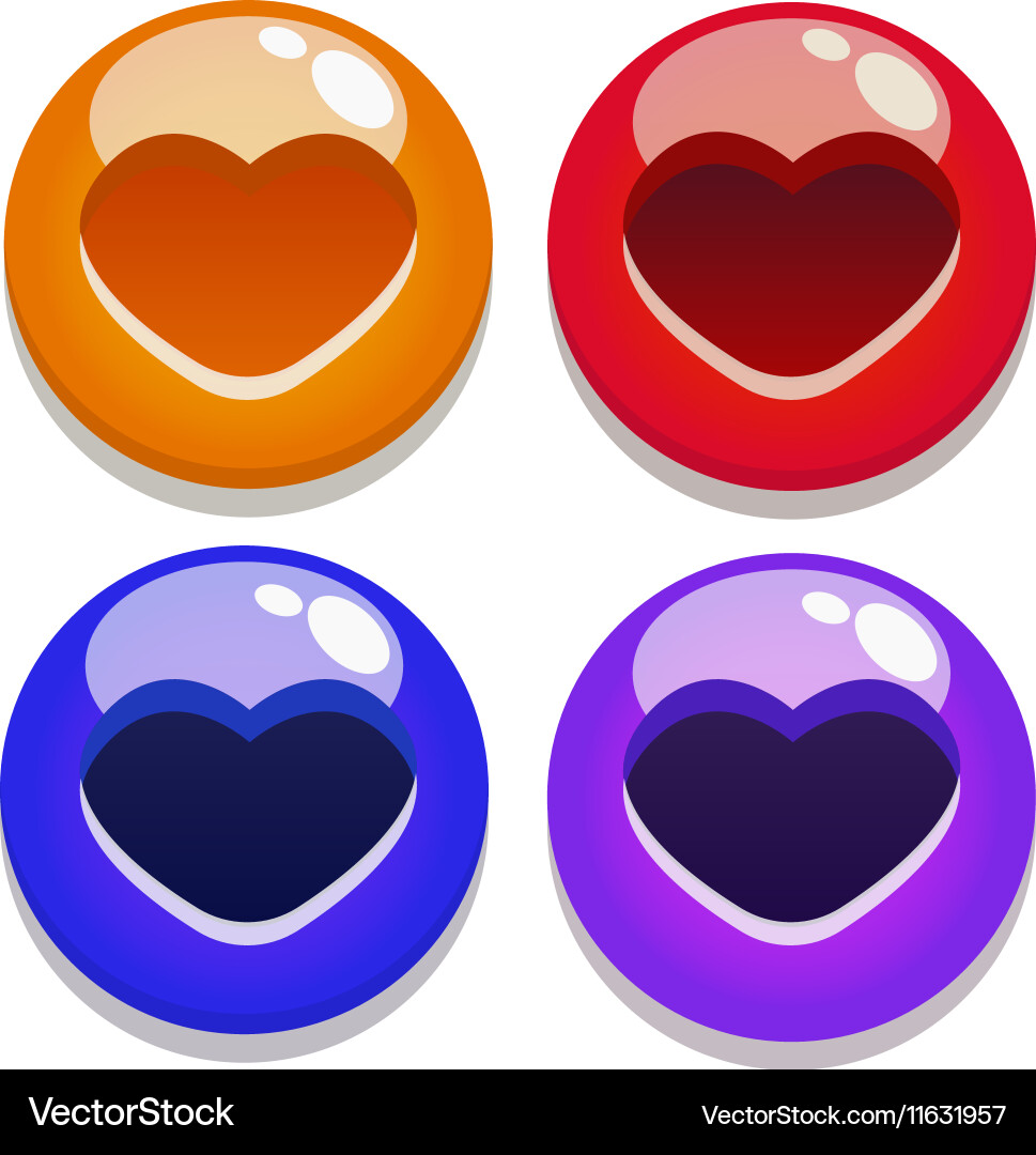 A set of buttons for gaming interfaces vector image