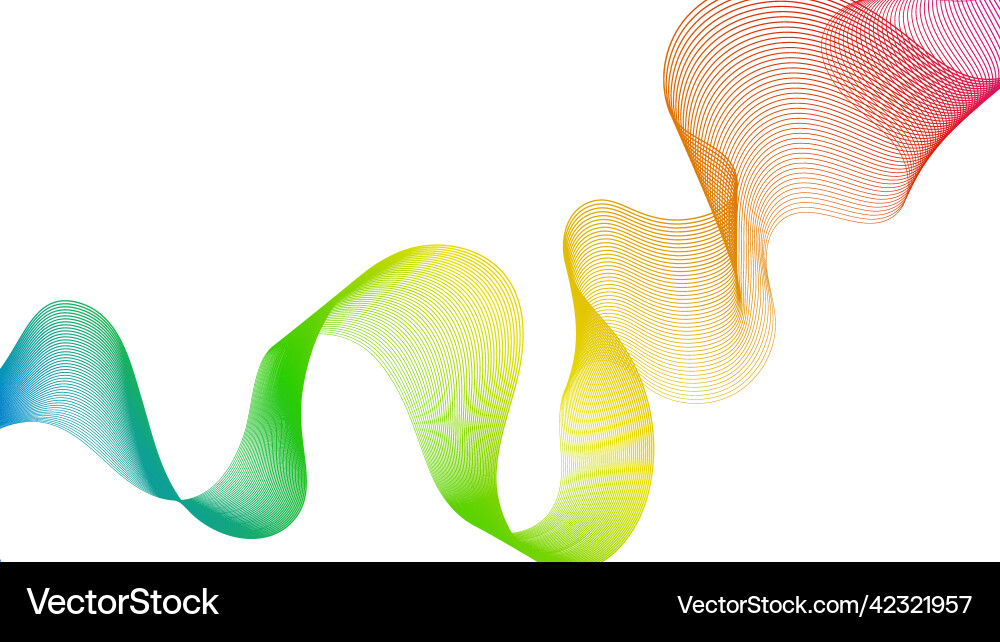 Abstract backdrop with wave gradient lines vector image