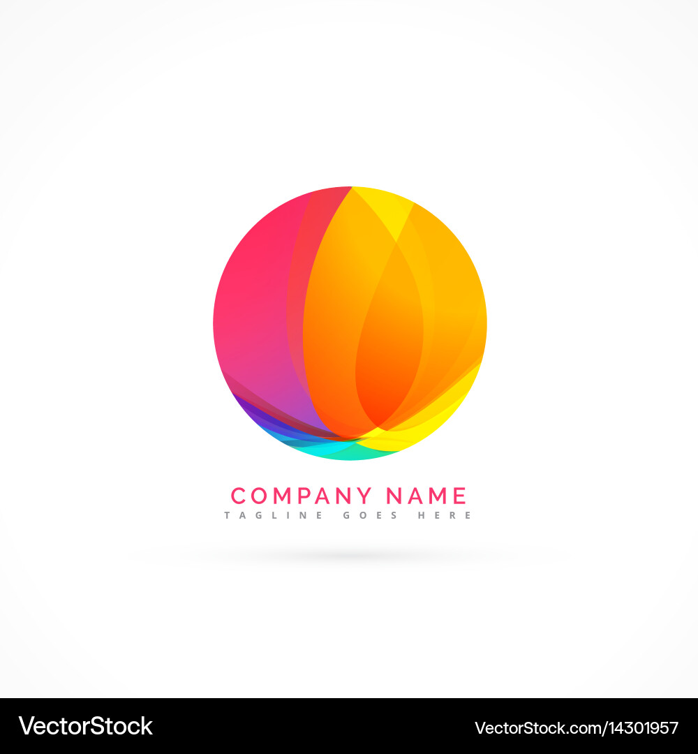 Abstract colorful circle element vector image
