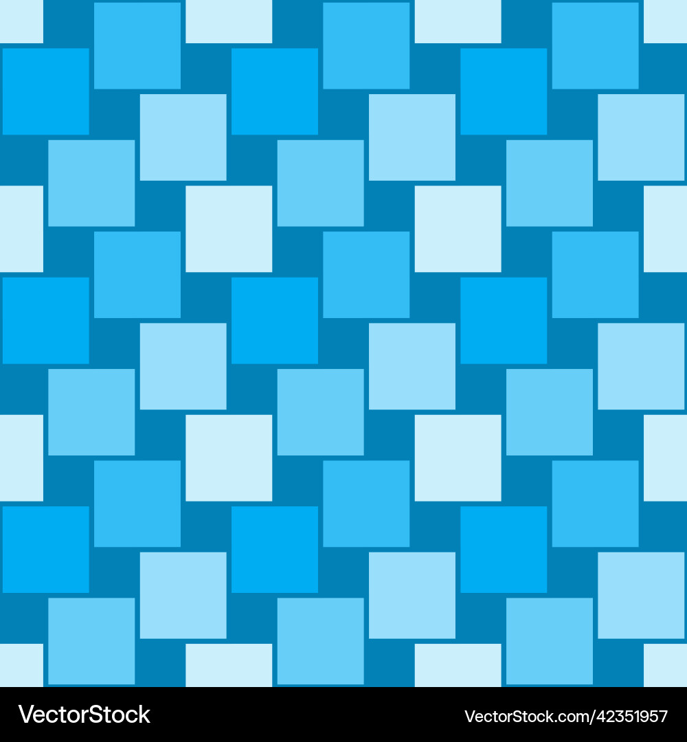Blue pythagorean tiling seamless surface pattern vector image
