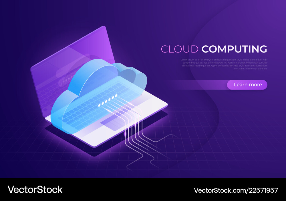 Cloud computing storage services data network Cloud computing storage services data network vector image