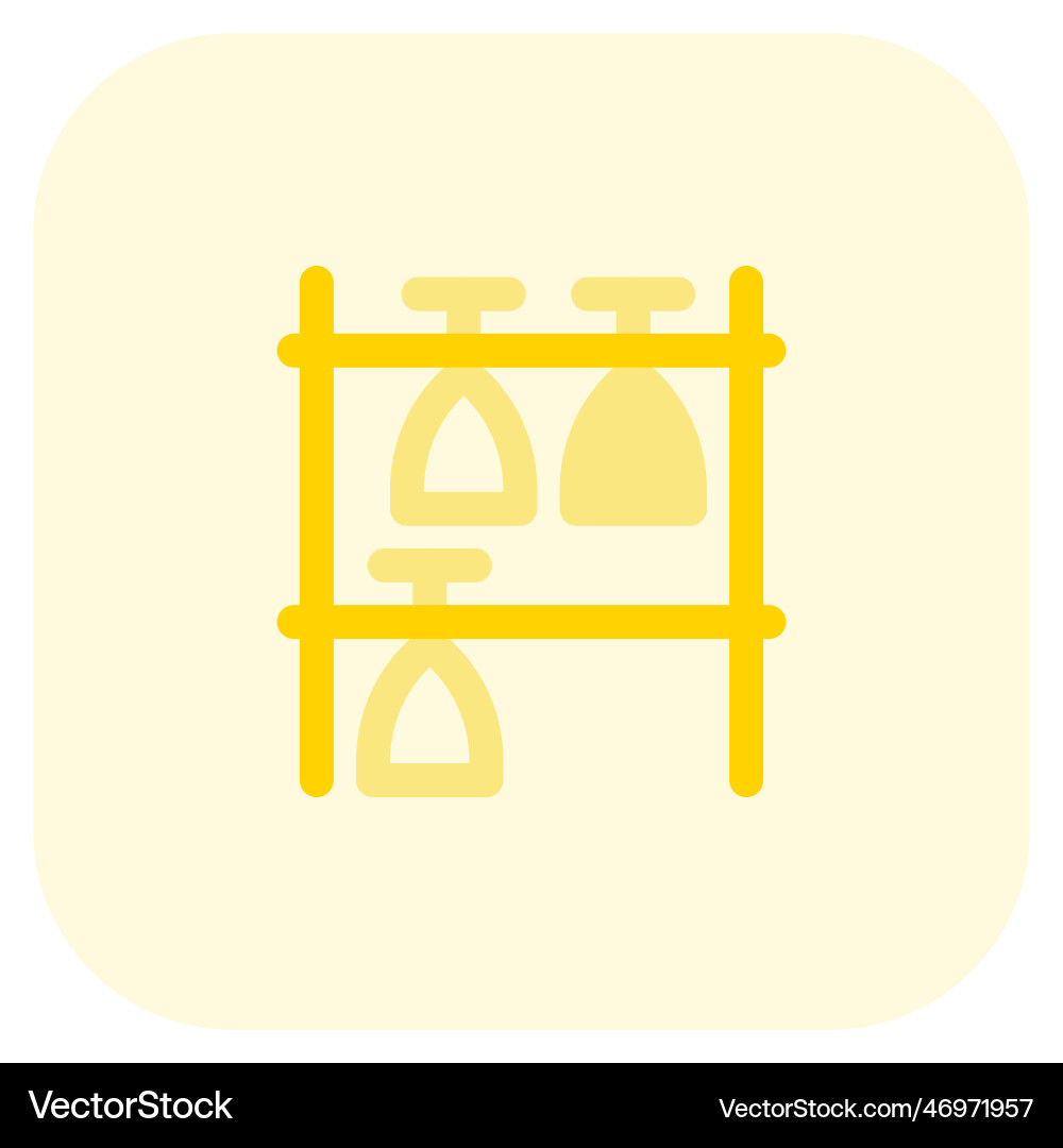 Cup shelf or holder for kitchenware Vector Image
