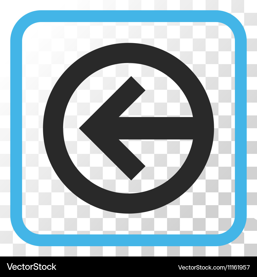 Direction left icon in a frame Vector Image