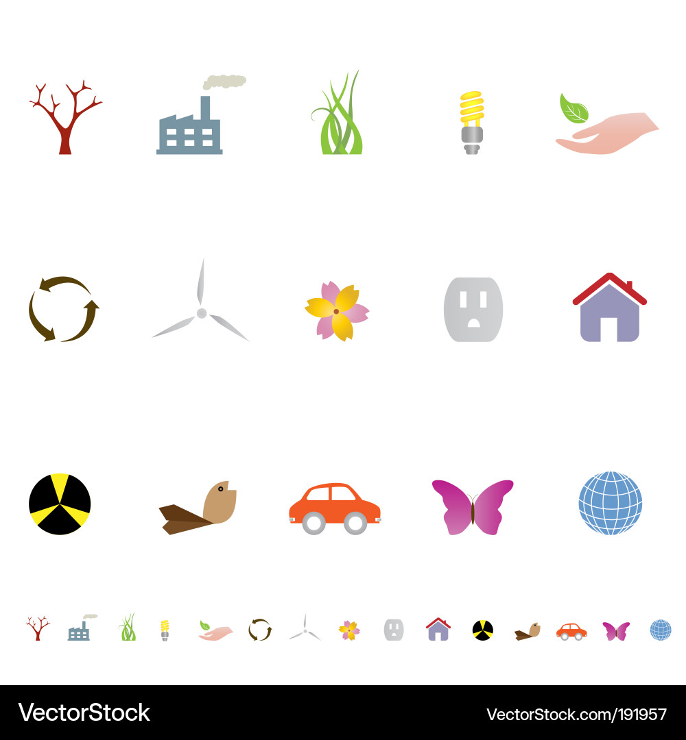 Environmental Icons vector image