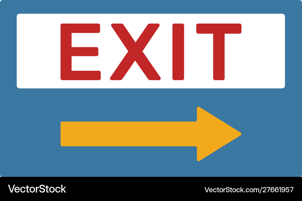 Fire exit icon simple flat element from Fire exit icon simple flat element from vector image