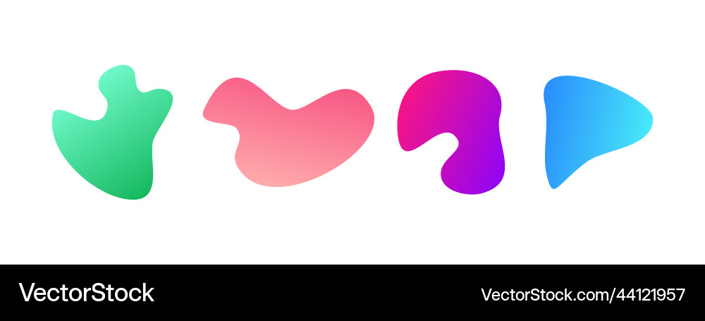 Gradient liquid blob shapes vector image