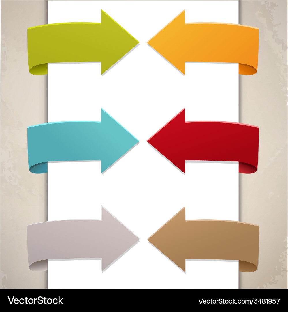 Gradient Mesh Arrows vector image