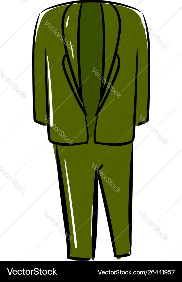 Green suit on white background Vector Image