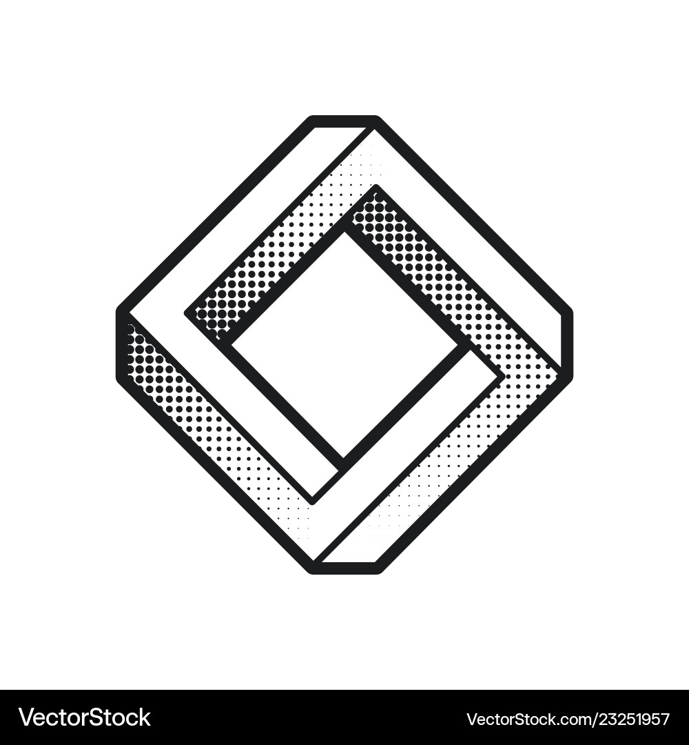 Impossible shape optical web design element line Impossible shape optical web design element line vector image