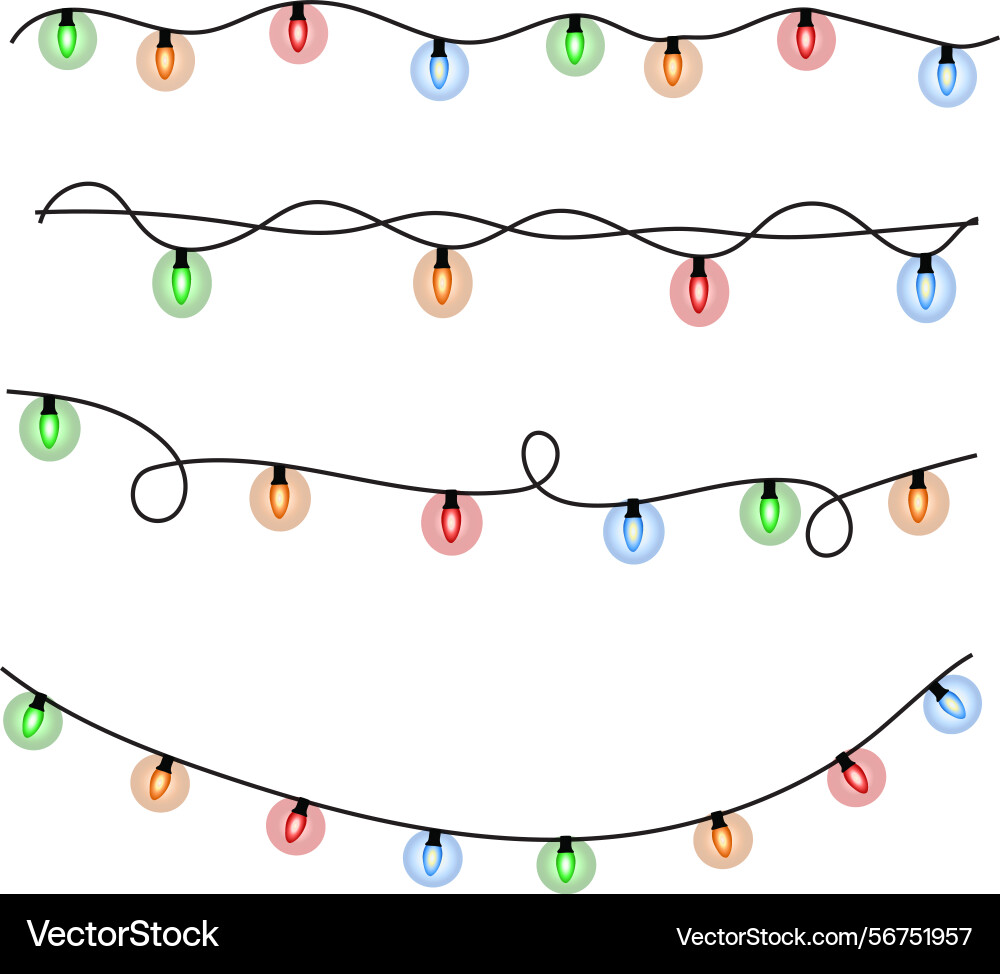 Light post with string neon effect small lamp Light post with string neon effect small lamp vector image