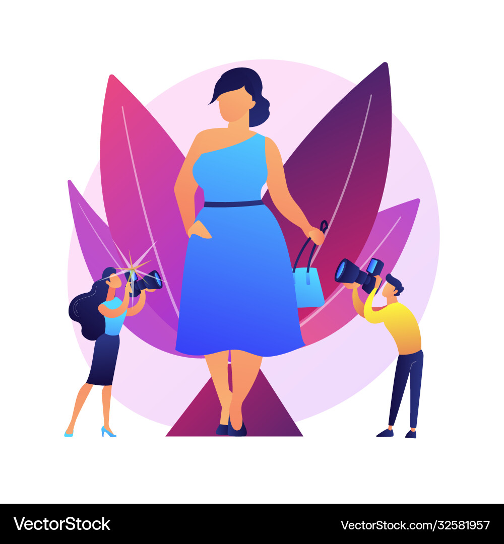 Plus size models concept metaphor Plus size models concept metaphor Vector Image
