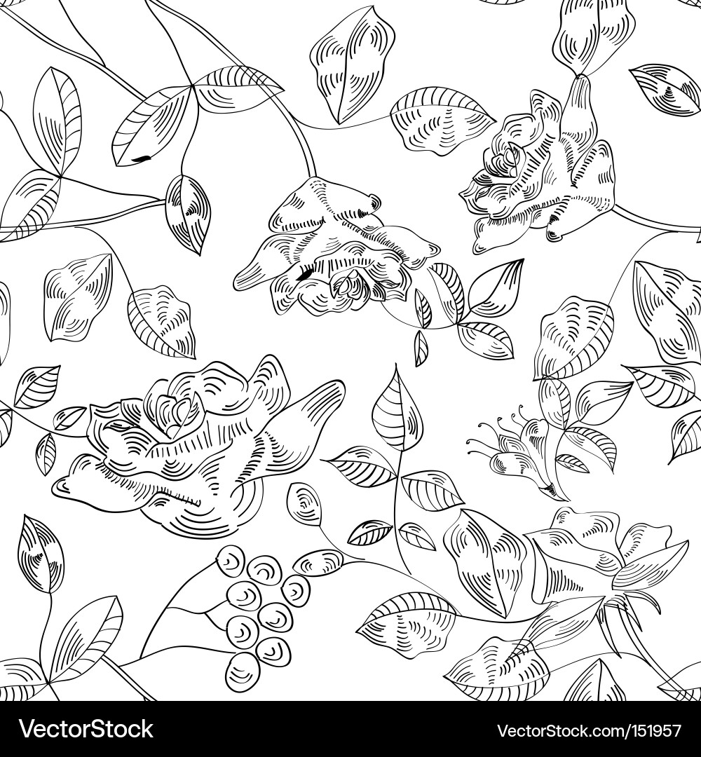 Rose seamless pattern Vector Image