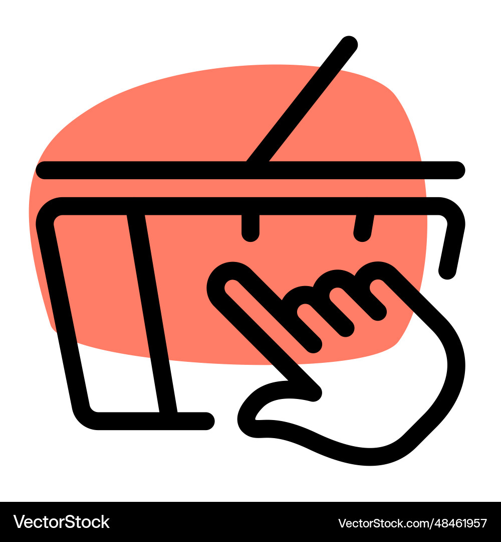 Select and drag basket through the pointer Vector Image