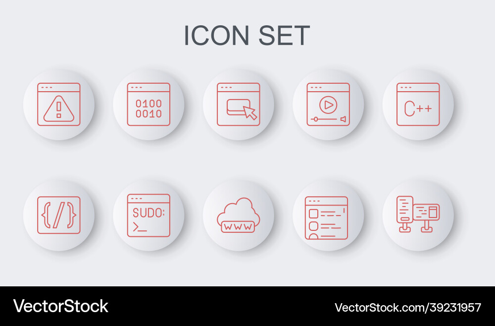 Set line computer monitor screen programming Set line computer monitor screen programming vector image
