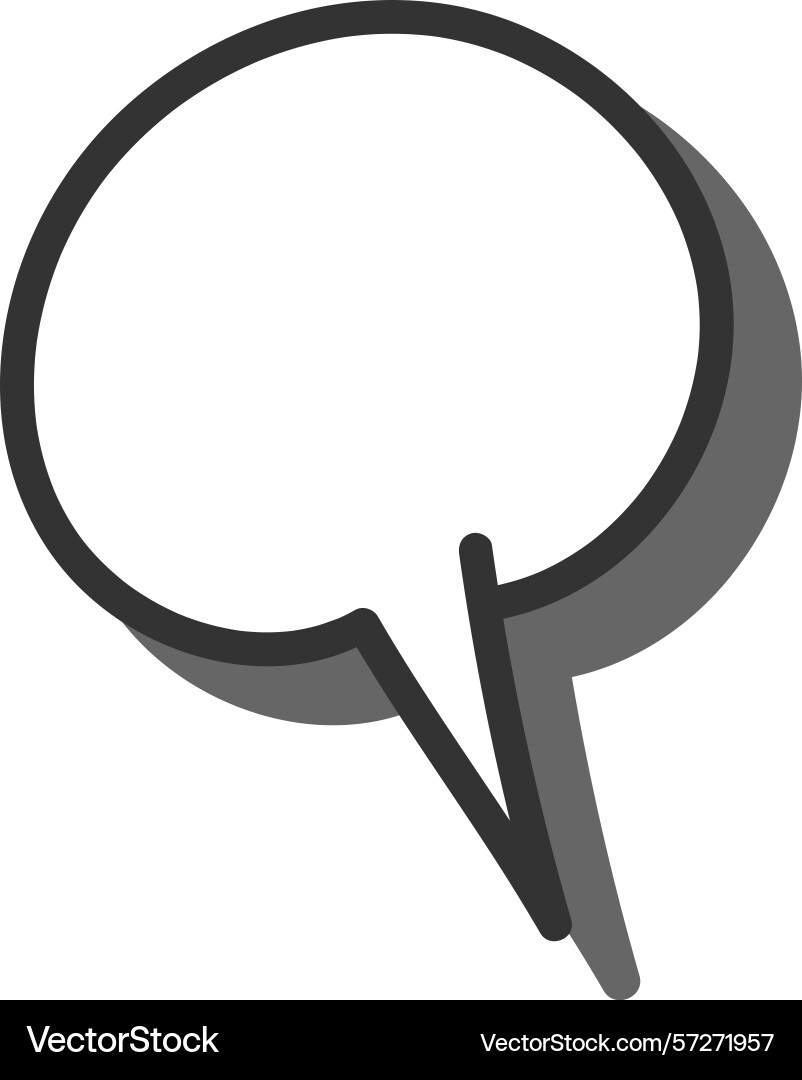 Speech bubble with shadow vector image