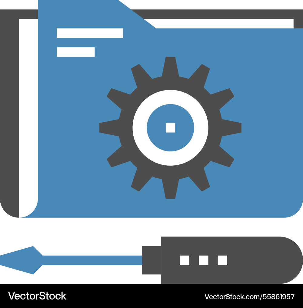 Tech service flat web icon concept Tech service flat web icon concept vector image