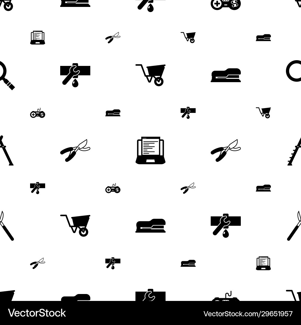Tool icons pattern seamless included editable Tool icons pattern seamless included editable vector image