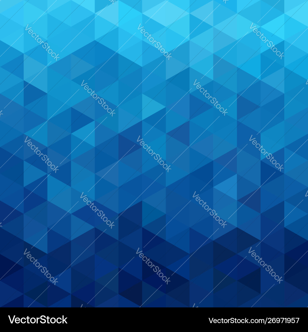 Triangular abstract background blue ocean Vector Image
