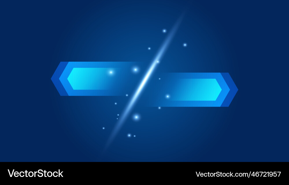 Versus background with blue gradient for game Vector Image