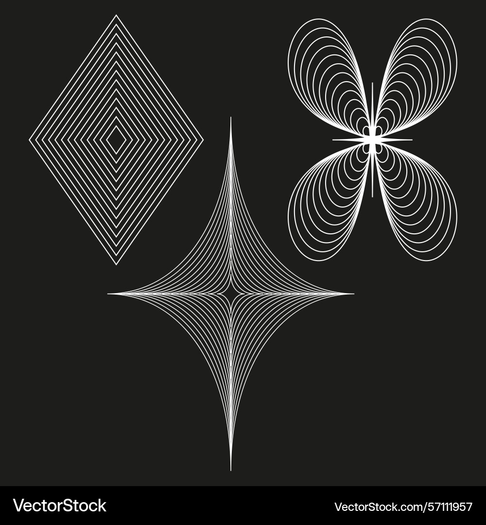 Wireframe twist figure diamond mesh pattern Vector Image