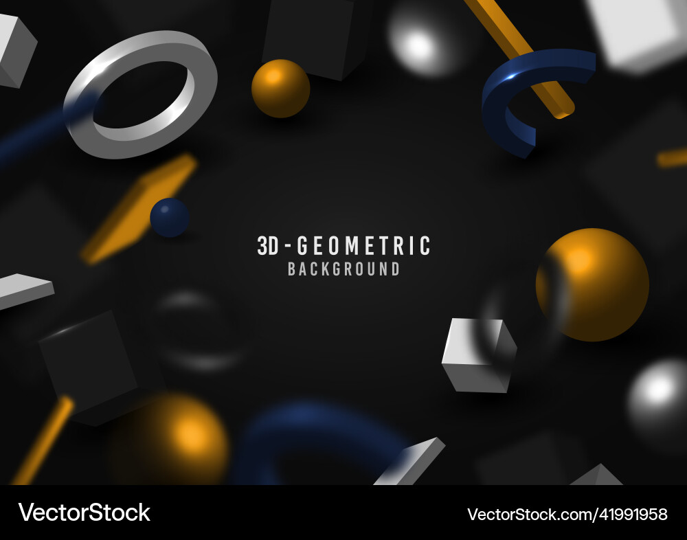 Abstract 3d geometric shape pattern decorative Abstract 3d geometric shape pattern decorative Vector Image