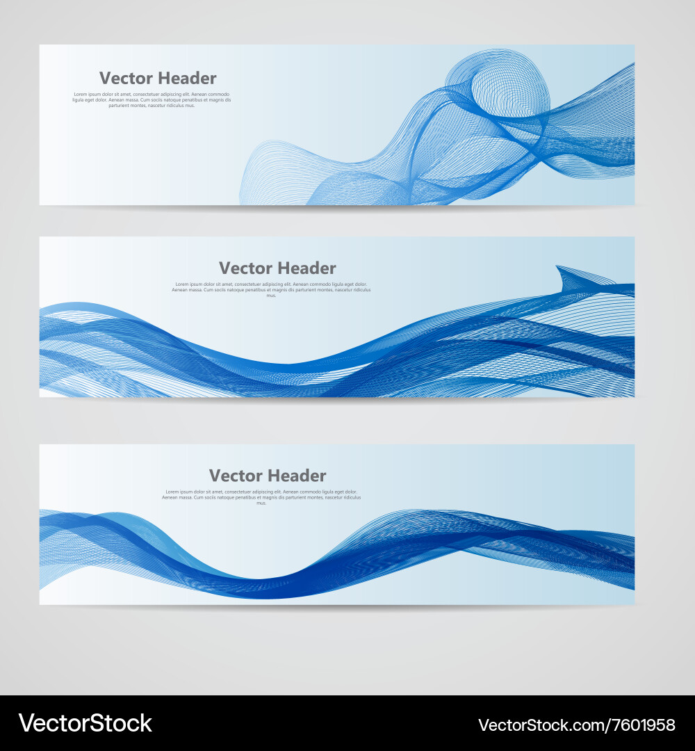 Abstract colored wave header background vector image