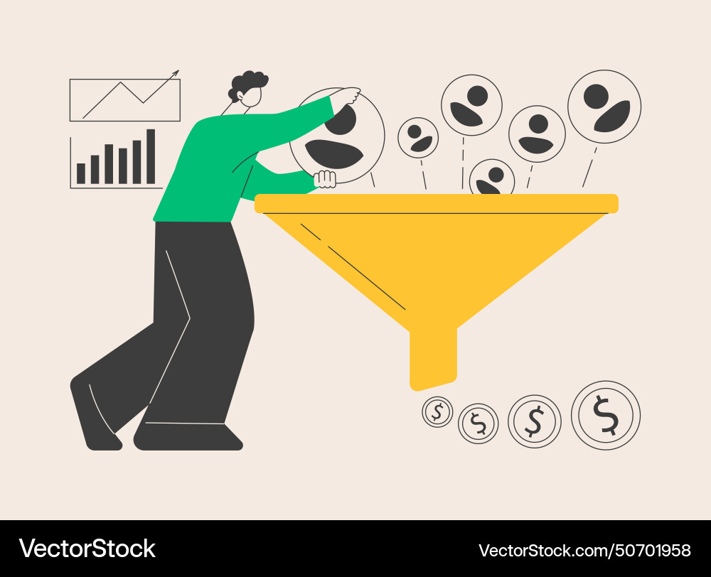 Conversion rate optimization abstract concept Conversion rate optimization abstract concept vector image