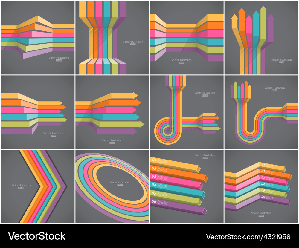 Dynamic Line Backgrounds - Colorful Abstract Vector Image