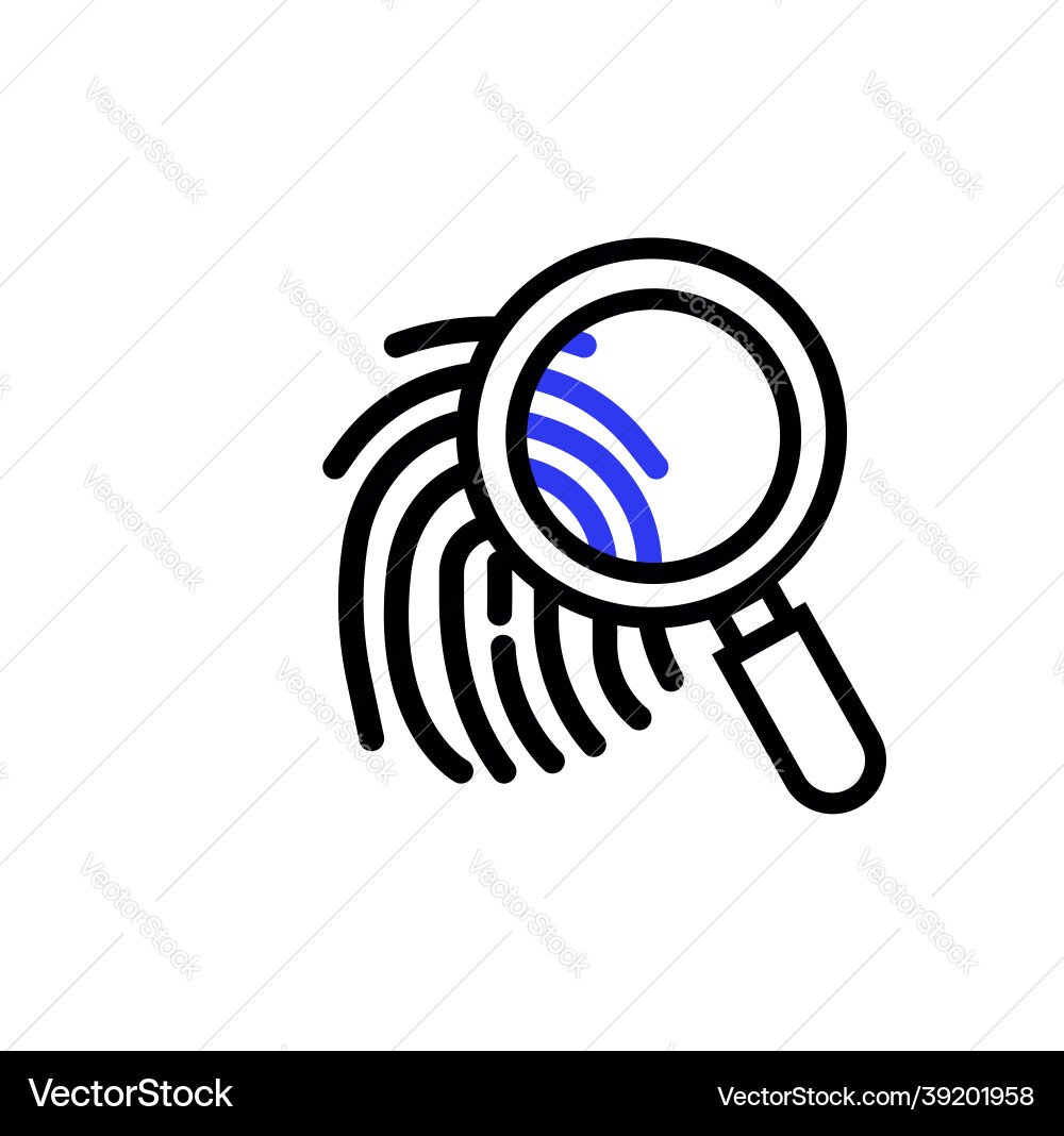 Flat evidence icon for print design magnifying Flat evidence icon for print design magnifying Vector Image