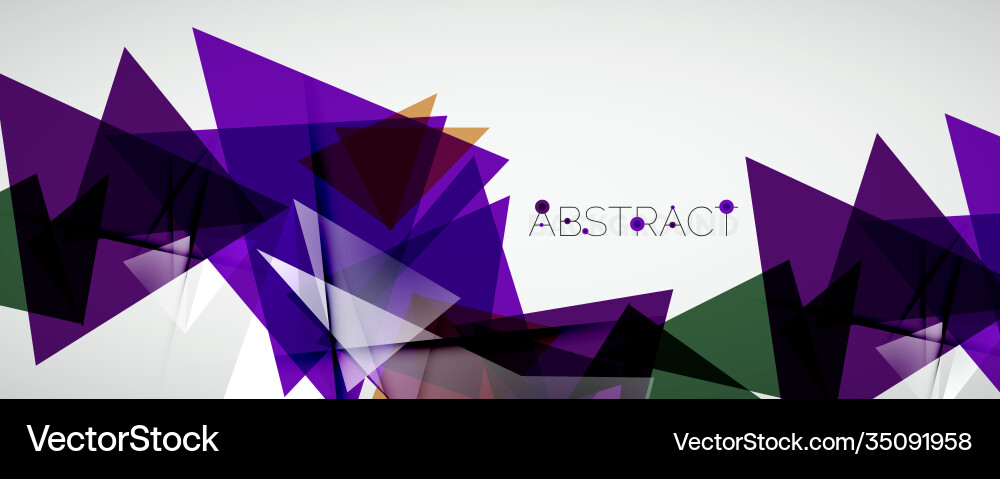Geometric abstract background color triangle vector image