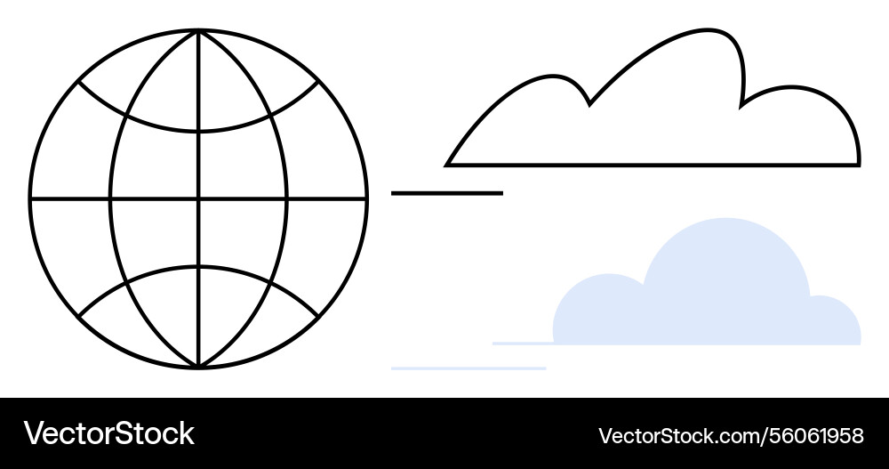 Global connectivity and cloud computing concept Global connectivity and cloud computing concept Vector Image