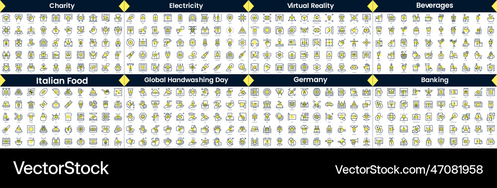 Linear style icons pack in this bundle include Linear style icons pack in this bundle include vector image